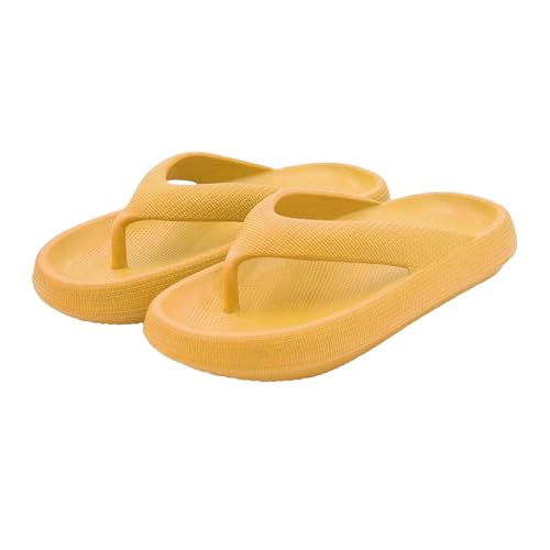 LinRim Badeschuhe Damen Herren Badeschlappen rutschfest Hausschuhe Badelatschen Pantoletten Sommer Cozy Schlappen Dickere Sohle Zehentrenner Superweiche Flip Flops Wolken Sandale von LinRim
