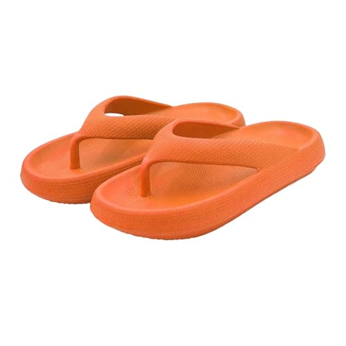 LinRim Badeschuhe Damen Herren Badeschlappen rutschfest Hausschuhe Badelatschen Pantoletten Sommer Cozy Schlappen Dickere Sohle Zehentrenner Superweiche Flip Flops Wolken Sandale von LinRim