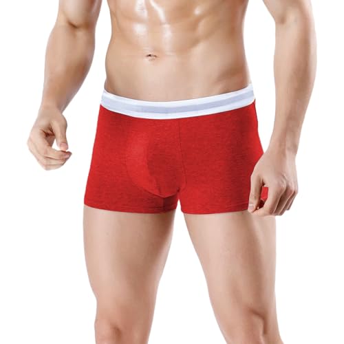 LinRim Boxershorts Herren Baumwolle Unterhosen Herren ohne einschneidenden Gummibund Männer Ohne Kratzenden Zettel Retroshorts Unterwäsche Boxer Atmungsaktiv und Weiche Herrenunterwäsche von LinRim