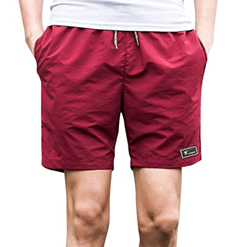 LinRim Herren Sport Shorts Schnell Trocknend Kurze Hose Badehose Badeshorts Boardshorts Freizeit Short Bodybuilding Shorts Atmungsaktiv Turnhose Laufshorts Männer Sommer Jogginghose Fitnesshose von LinRim