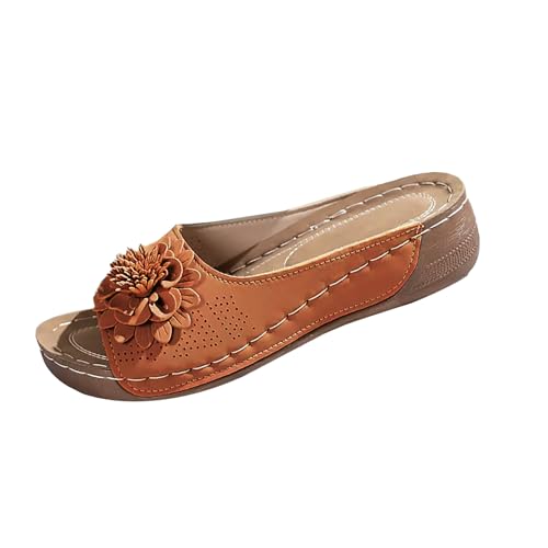 LinRim Sandalen Damen Sommer Elegant Hausschuhe Bequem Keilsandalen Blumen Strandsandalen Sommerschuhe 2025 Orthofit Slipper Latschen Schlappen Offene Schuhe Pantoletten Plateau Bohemian LinRim Sandalen Damen Sommer Elegant Hausschuhe Bequem Keilsandalen Blumen Strandsandalen Sommerschuhe 2025 Orthofit Slipper Latschen Schlappen Offene Schuhe Pantoletten Plateau Bohemian von LinRim