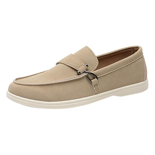 Loafer Herren Wildleder Penny Loafers GemüTlich Fahrende Schuhe Mokassin Slippers Herrenschuhe Slipper Modische Herrenschuhe Mit Einem Fuß Und SteigbüGel Einfarbig Sneaker von LinRim