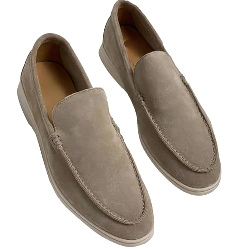 Loafer Herren Wildleder Penny Loafers GemüTlich Fahrende Schuhe Mokassin Slippers Herrenschuhe Slipper Modische Herrenschuhe Mit Einem Fuß Und SteigbüGel Einfarbig Sneaker von LinRim