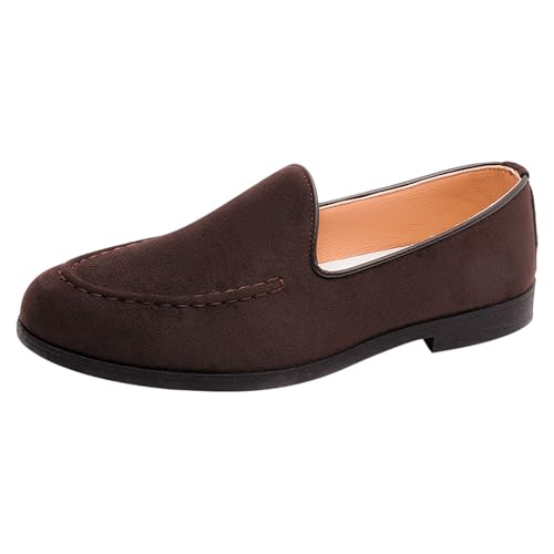 Loafer Herren Wildleder Penny Loafers GemüTlich Fahrende Schuhe Mokassin Slippers Herrenschuhe Slipper Modische Herrenschuhe Mit Einem Fuß Und SteigbüGel Einfarbig Sneaker von LinRim