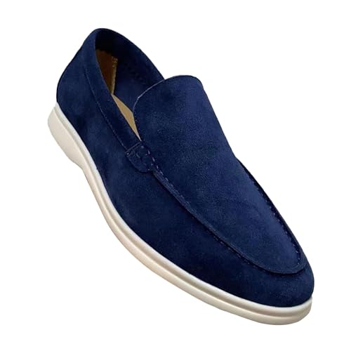 Loafer Herren Wildleder Penny Loafers GemüTlich Fahrende Schuhe Mokassin Slippers Herrenschuhe Slipper Modische Herrenschuhe Mit Einem Fuß Und SteigbüGel Einfarbig Sneaker von LinRim