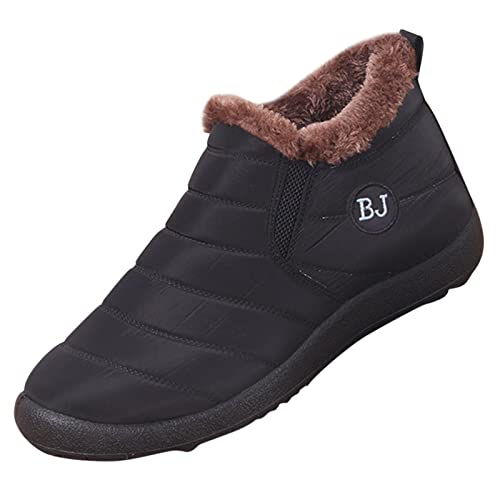 Schneestiefel Herren Damen, Winterschuhe Warm Unisex Winterstiefel Kurzschaft Ankle Boots Stiefel Outdoor Camping Wandern Winter Stiefeletten Schlupfstiefel Winterboots Slip on Komfort Boots von LinRim