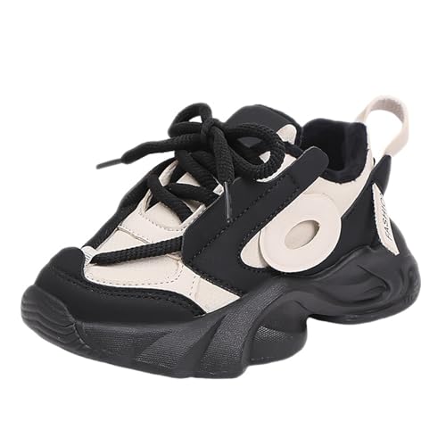 Sneaker Jungen Mädchen Turnschuhe Chunky Schnürung Weiche Sohle Plateau Freizeitschuhe Bequem Walkingschuhe Atmungsaktiv Leicht rutschfest Sportschuhe Outdoor Laufschuhe Running Shoes von LinRim