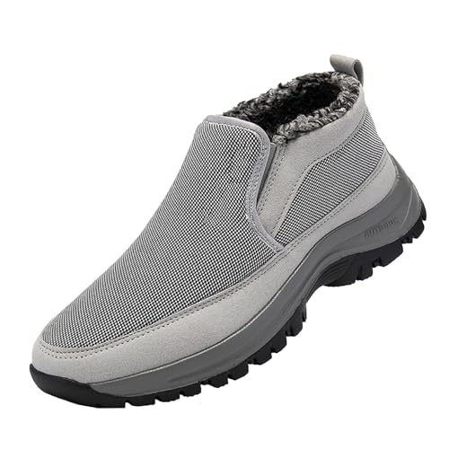 Winterschuhe Herren Warme Gefüttert Winterstiefel Wasserdicht Rutschfest Schneestiefel Outdoor Winterboots Trekking Wanderschuhe Kurzschaft Stiefeletten Arbeit Stiefel Winter Outdoor Boots, 47 von LinRim