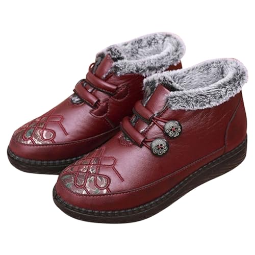 Winterstiefel Damen Gefüttert Winterboots Winterschuhe Halbschuhe Stiefeletten Warm Gefüttert Schneestiefel Rutschfest Outdoorschuhe Walkingschuhe Leichte Boots Gr. 35-41 EU von LinRim