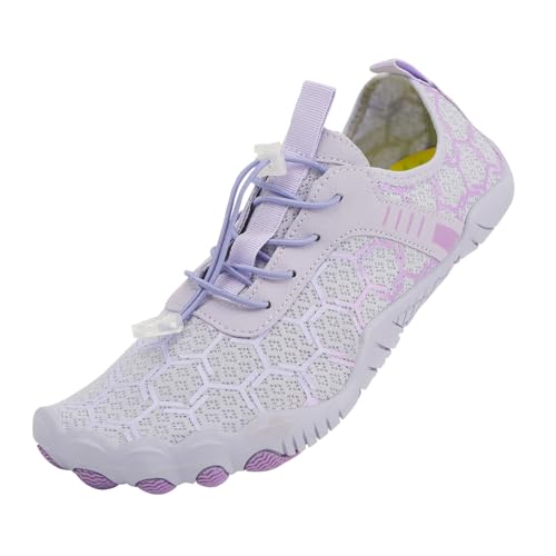 Barfußschuhe Damen Herren Breite Zehenbox Wasserschuhe Barfußtrainer Frauen Männer zum Wandern Laufen Fitnessstudio Strand Surfen Fahren von LinSmart