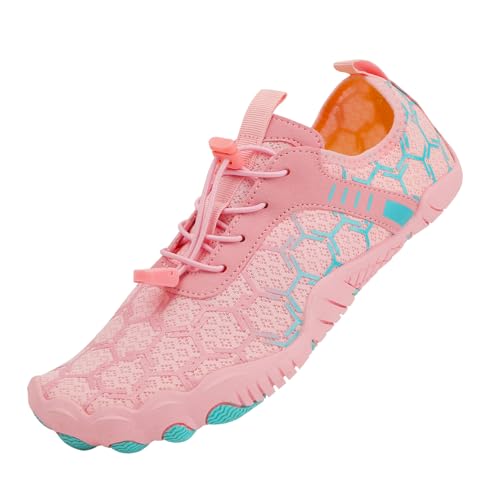 Barfußschuhe Damen Herren Breite Zehenbox Wasserschuhe Barfußtrainer Frauen Männer zum Wandern Laufen Fitnessstudio Strand Surfen Fahren von LinSmart