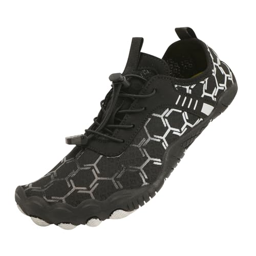 Barfußschuhe Damen Herren Breite Zehenbox Wasserschuhe Barfußtrainer Frauen Männer zum Wandern Laufen Fitnessstudio Strand Surfen Fahren von LinSmart