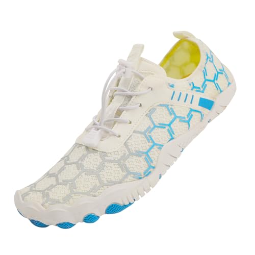 Barfußschuhe Damen Herren Breite Zehenbox Wasserschuhe Barfußtrainer Frauen Männer zum Wandern Laufen Fitnessstudio Strand Surfen Fahren von LinSmart