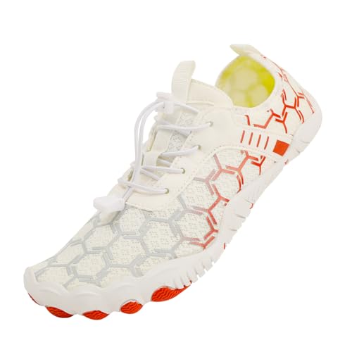 Barfußschuhe Damen Herren Breite Zehenbox Wasserschuhe Barfußtrainer Frauen Männer zum Wandern Laufen Fitnessstudio Strand Surfen Fahren von LinSmart