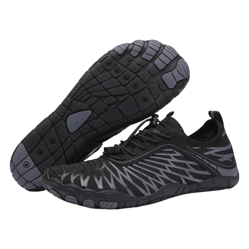 Hike Footwear Barefoot,Non-Slip Barefoot Shoes Unisex,Minimalist Trail Running Barefoot Shoes,Summer Breathable Walking Shoes (Black, Erwachsene, Damen, 40, Numerisch, EU Schuhgrößensystem, M) von LinZong