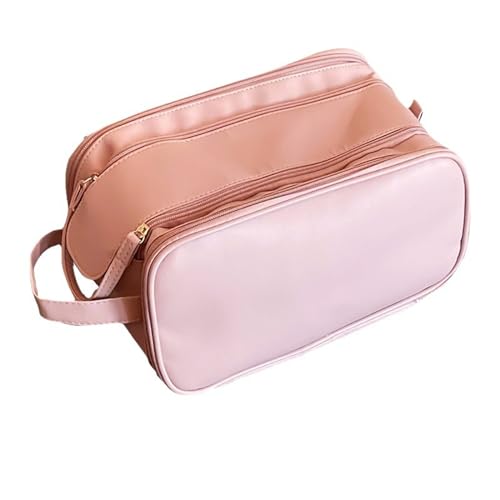 Large Capacity Travel Cosmetic Bag,Multifunctional Portable Waterproof Organizer,Storage Toiletry Bag with Handle and Compartments,Suitable for Business Trips and Daily (Pink) von LinZong