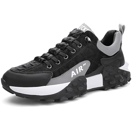 Men's Orthopedic Comfort Sneaker,Neutral Running Shoe,Waterproof Non Slip Breathable Sports Shoes (Black, Erwachsene, Herren, 44, Numerisch, EU Schuhgrößensystem, Breit) von LinZong