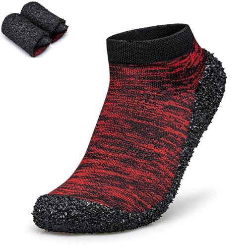 Minimalist Barefoot Sock Shoes for Women and Men,Multi-Purpose Lightweight Non Slip Walking Shoes (Red, Erwachsene, Damen, 36, Numerisch, EU Schuhgrößensystem, M) von LinZong
