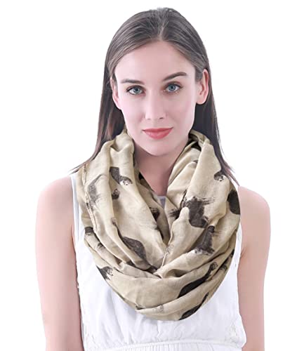 Berner Sennenhund-Druck Damen Infinity Schal Snood Leicht, beige, One size von Lina & Lily