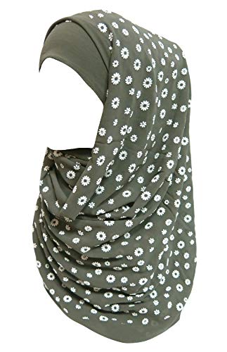 Lina & Lily Blumen Damen Muslim Hijab Kopftuch Schal (Grau) von Lina & Lily