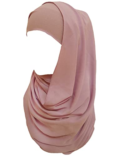 Lina & Lily Bubble Crepe Chiffon Damen Muslim Hijab Kopftuch Schal Turban, Stoff Leicht Undurchsichtig (Mauve) von Lina & Lily