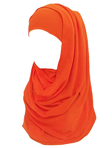 Lina & Lily Bubble Crepe Chiffon Damen Muslim Hijab Kopftuch Schal Turban, Stoff Leicht Undurchsichtig (Orange) von Lina & Lily