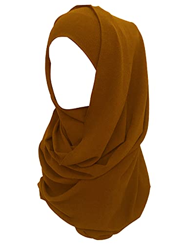 Lina & Lily Bubble Chiffon Damen Muslim Hijab Kopftuch Schal Turban, Stoff Leicht Undurchsichtig (Rostbraun) von Lina & Lily