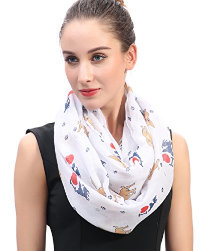 Lina & Lily Chihuahua Hunde Damen Loop Schal (Weiße) von Lina & Lily