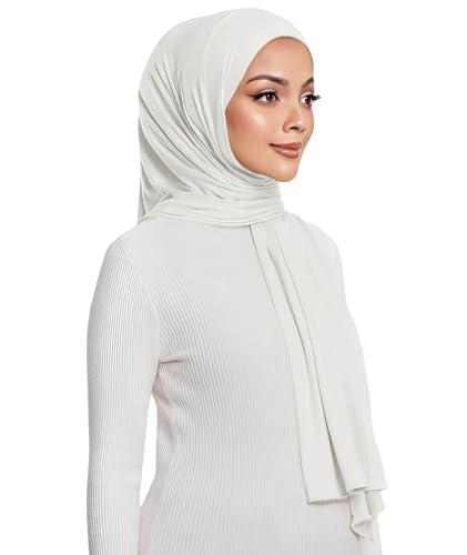 Lina & Lily Damen Instant Hijab Kopftuch Ready-To-Wear Modal Jersey (Weiß) von Lina & Lily