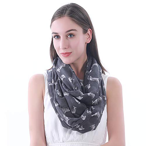 Lina & Lily Damen Loop Schal Schlauchschal mit Welsh Corgi Pembroke Hund (Grau) von Lina & Lily