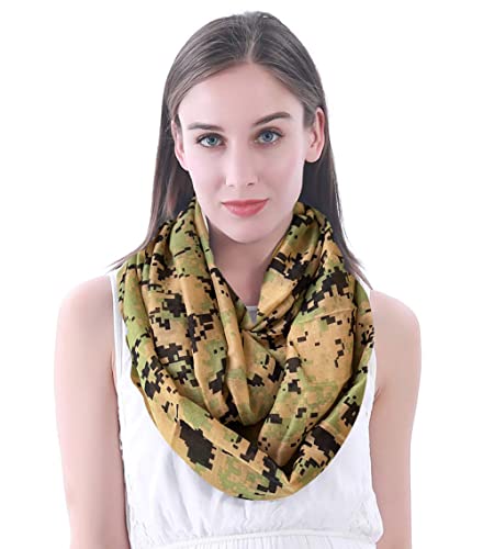 Lina & Lily Damen Loop Schal Tuch Schlauchschal Rundschal mit US Tarnmuster (Wald digitale) von Lina & Lily