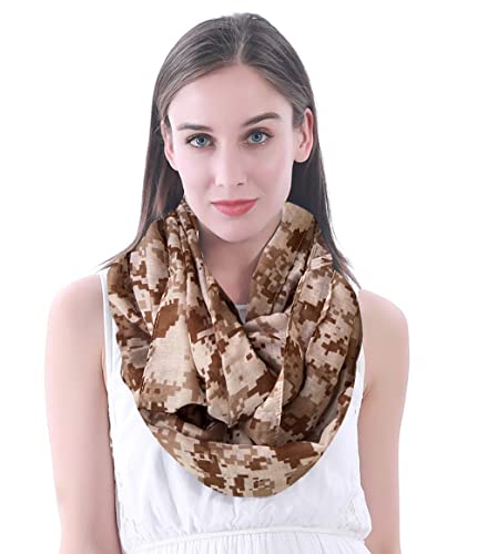 Lina & Lily Damen Loop Schal Tuch Schlauchschal Rundschal mit US Tarnmuster (Wüste digitale) von Lina & Lily
