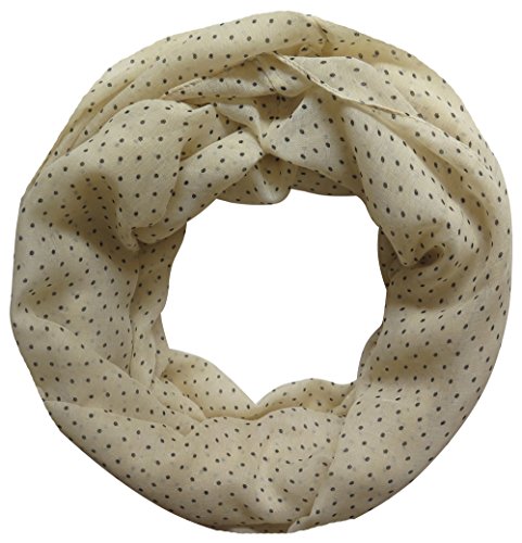 Lina & Lily Damen Loop Schal mit Punkte-Muster (Beige) von Lina & Lily