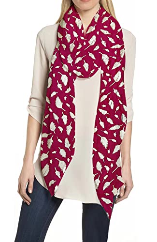 Lina & Lily Damen Schal mit Federmuster Metallic (Fuchsia Rosa-Silber) von Lina & Lily