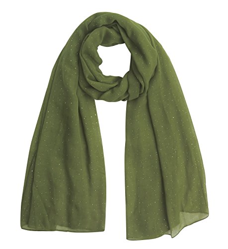 Lina & Lily Damen Schal mit Glitzert (Armeegrün) von Lina & Lily