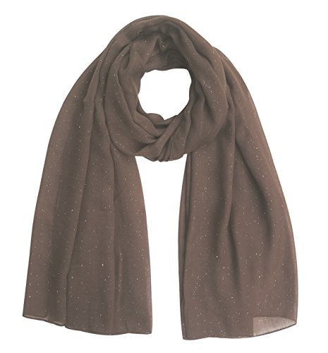 Lina & Lily Damen Schal mit Glitzert (Braun) von Lina & Lily