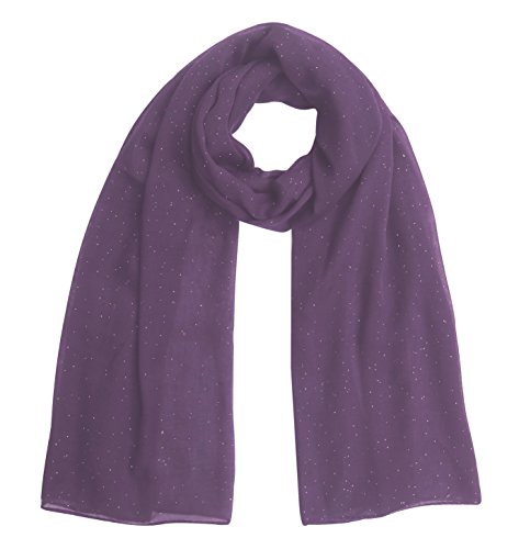 Lina & Lily Damen Schal mit Glitzert (Dunkelviolett) von Lina & Lily