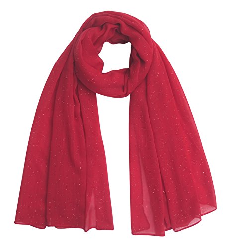 Lina & Lily Damen Schal mit Glitzert (Rot) von Lina & Lily