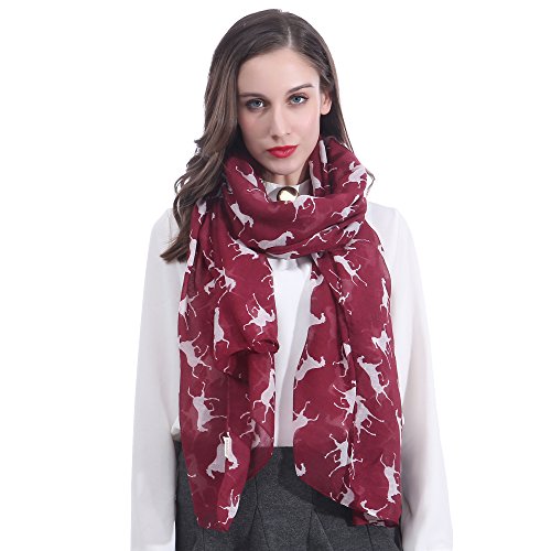 Lina & Lily Damen Schal mit Pferd Muster (Rot) von Lina & Lily