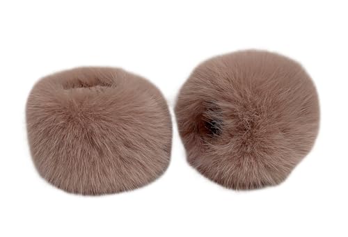 Lina & Lily Damen Winter Armstulpen Manschetten Pulswärmer Kunstfell (Staubrosa) von Lina & Lily