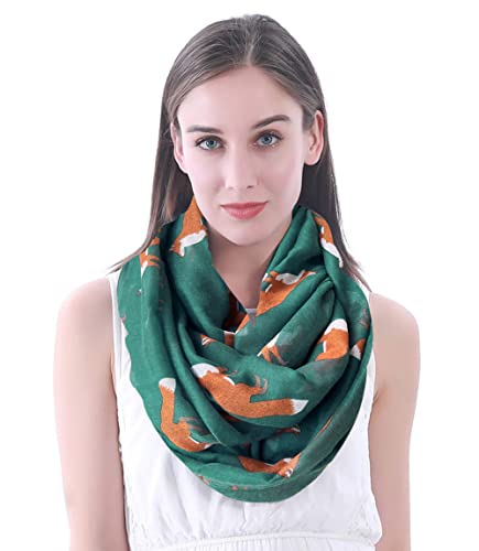 Lina & Lily Fuchs Fox Damen Loop Schal Schlauchschal (Grün) von Lina & Lily