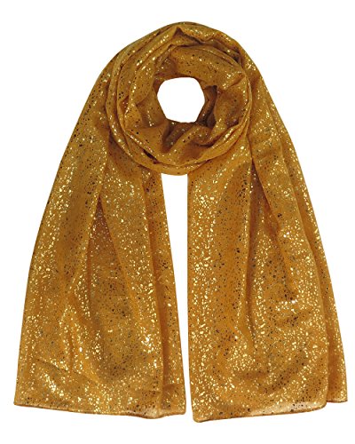 Lina & Lily Gold Glitter Damen Schal Hijab Wrap Multi Fuctional (Gold) von Lina & Lily