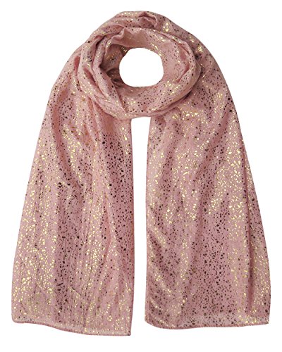 Lina & Lily Gold Glitter Damen Schal Hijab Wrap Multi Fuctional (Hellrosa) von Lina & Lily