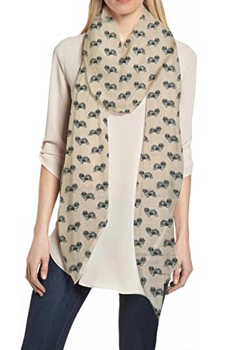 Lina & Lily Havaneser - Damen Schal Hundemotiv (Beige) von Lina & Lily