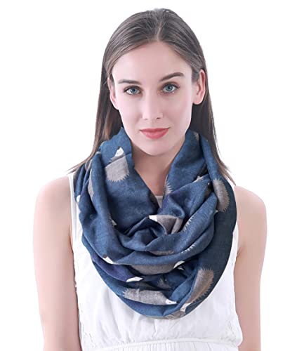 Lina & Lily Igel Hedgehog Damen Loop Schal Schlauchschal (Dunkelblau) von Lina & Lily