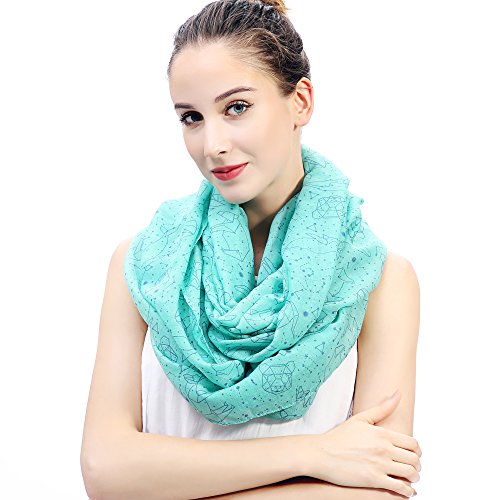 Lina & Lily Konstellation Stern Damen Loop Schal Schlauchschal (Hellblau) von Lina & Lily