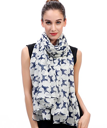 Lina & Lily Labrador Retriever - Damen Schal Tuch mit Hundemotiv (Creme) von Lina & Lily