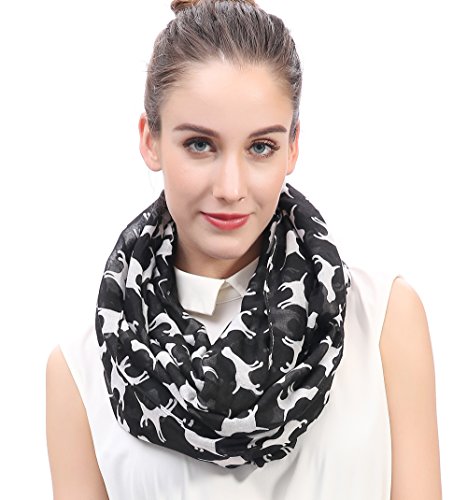 Lina & Lily Labrador Retriever Hund Damen Loop Schal Schlauchschal (Schwarz) von Lina & Lily