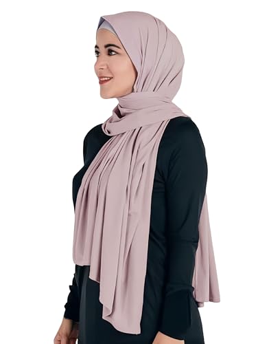 Lina & Lily Maxi Hijab Jersey Premium, Kopftuch Schal Turban für Muslimische Frauen (Nude) von Lina & Lily