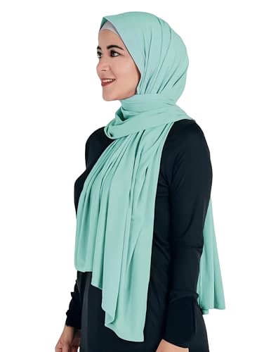 Lina & Lily Maxi Hijab Jersey Premium, Kopftuch Schal Turban für Muslimische Frauen (Türkis) von Lina & Lily